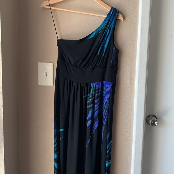 LONDON TIMES Tropical One Shoulder Maxi Dress - Picture 2 of 9